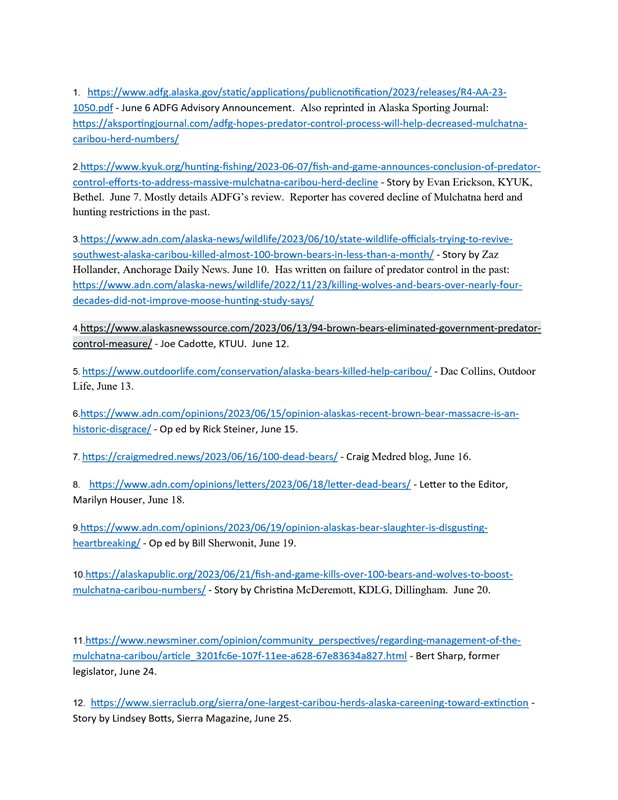 list of news article links