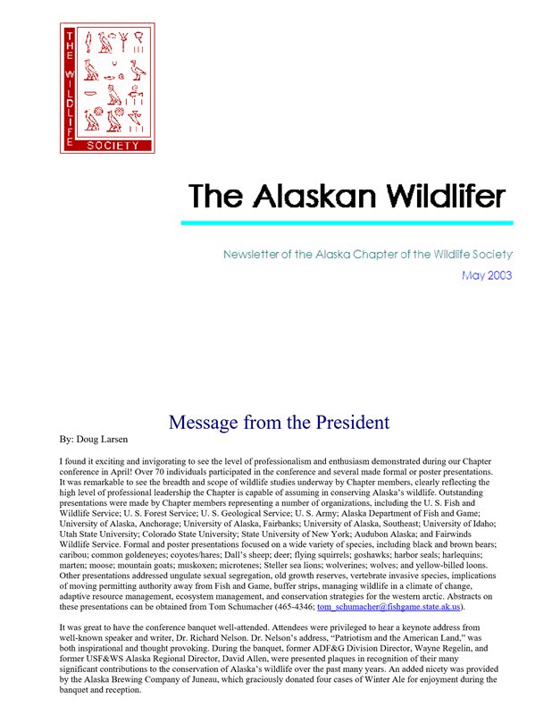 newsletter first page