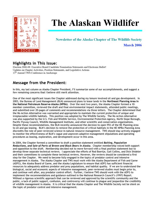 newsletter first page