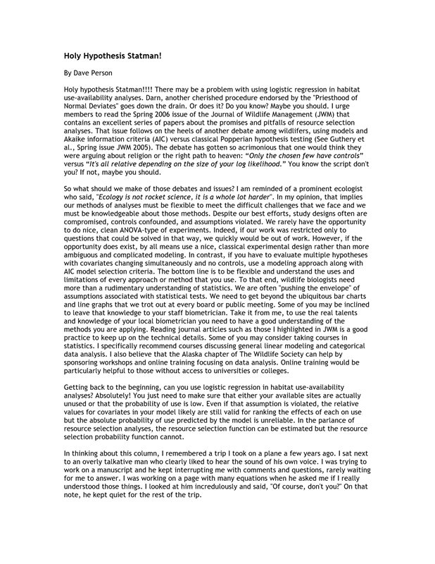 newsletter opinion article