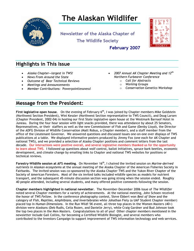 newsletter first page