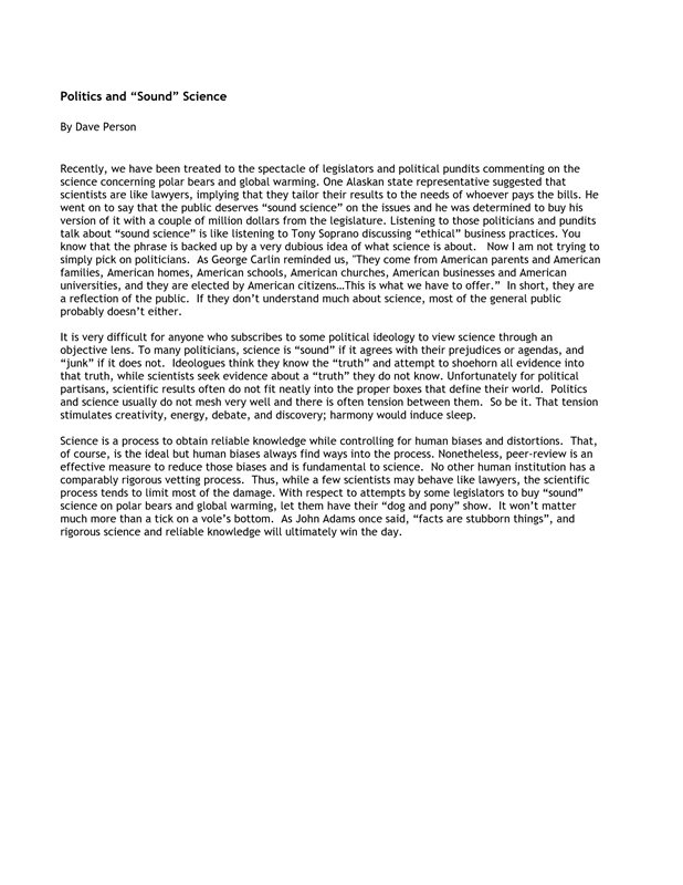 newsletter opinion article