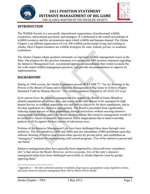 position statement document