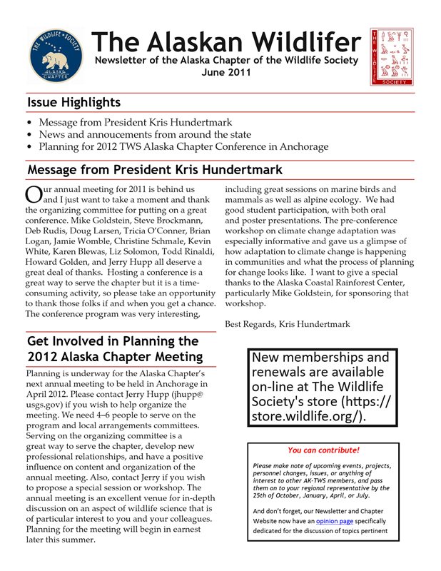 newsletter first page