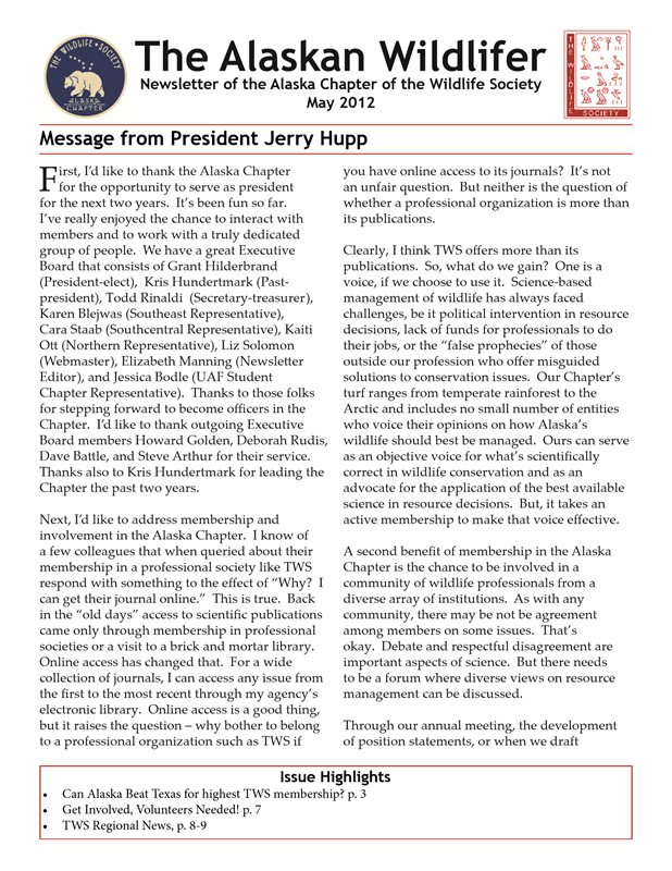 newsletter first page
