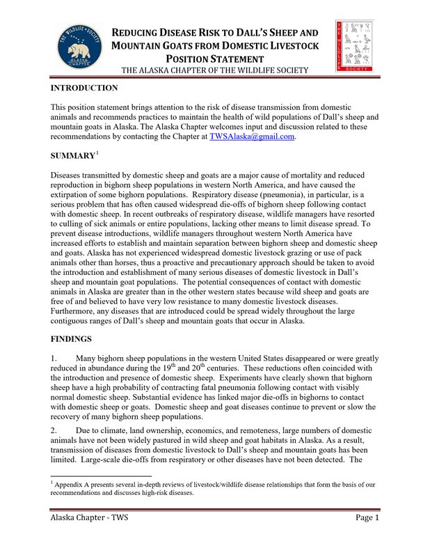 position statement document