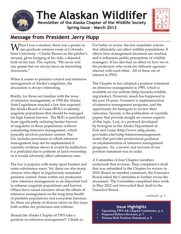 newsletter first page