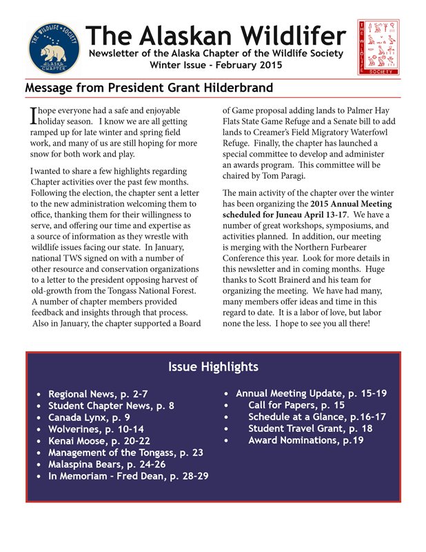 newsletter first page