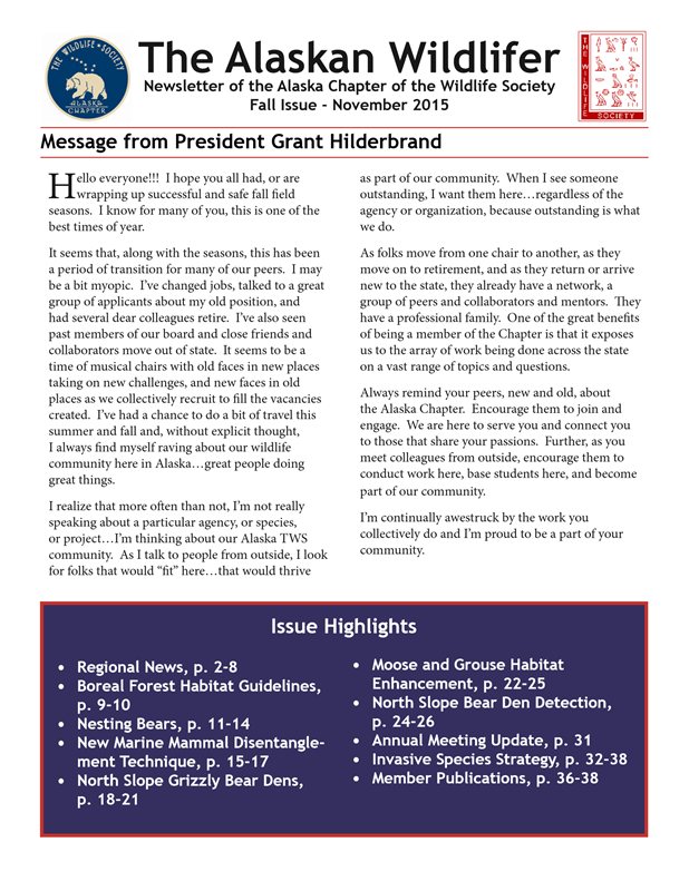 newsletter first page