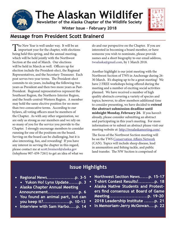 newsletter first page