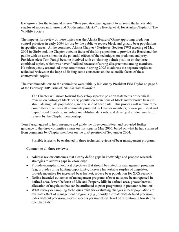 background document