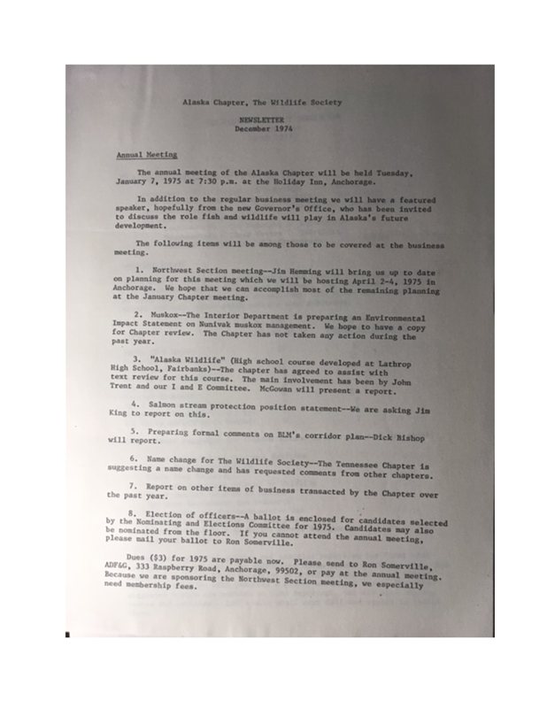 compiled scan of 1974 chapter newsletter