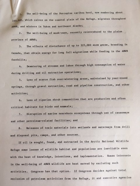 scanned typewritten draft position paper page