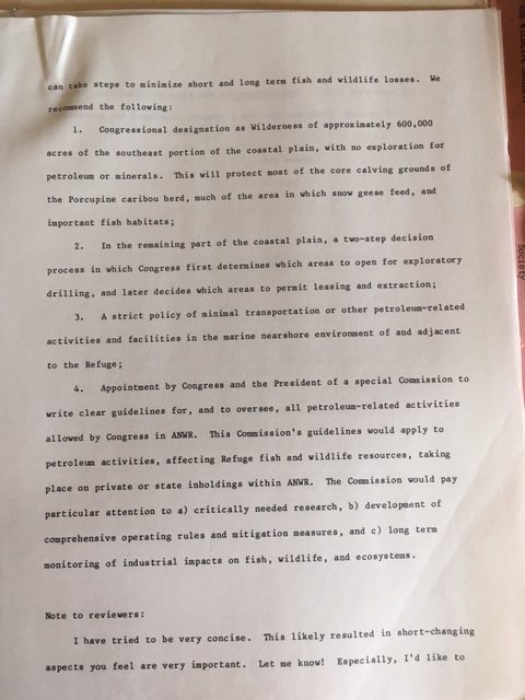 scanned typewritten draft position paper page