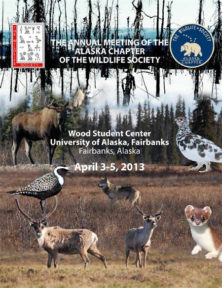 meeting program cover with Alaska wildlife photographs
