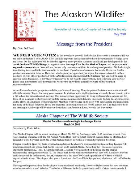 newsletter first page