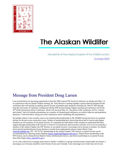 newsletter first page