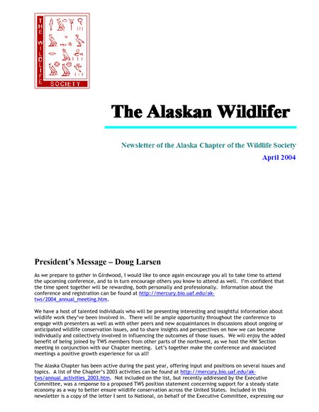newsletter first page