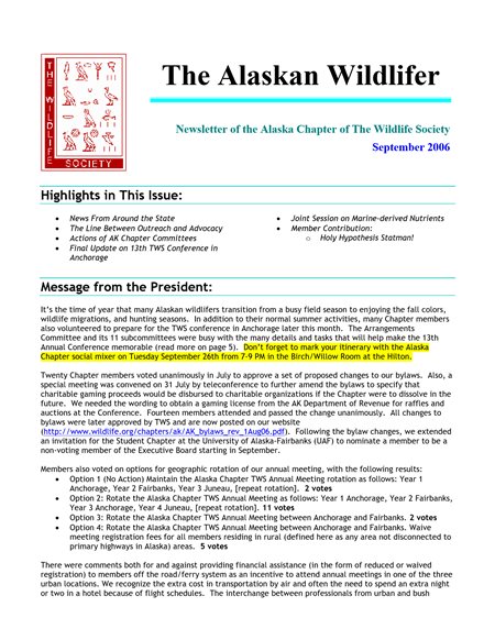 newsletter first page