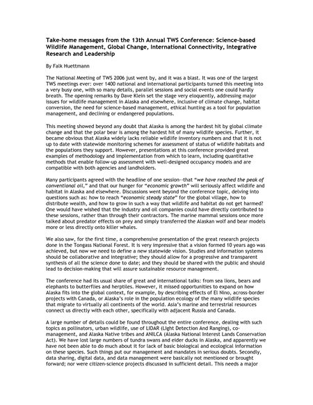 newsletter opinion article