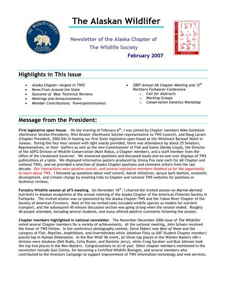 newsletter first page