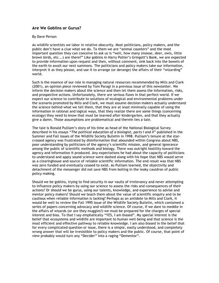 newsletter opinion article