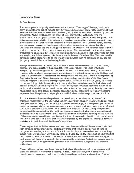 newsletter opinion article