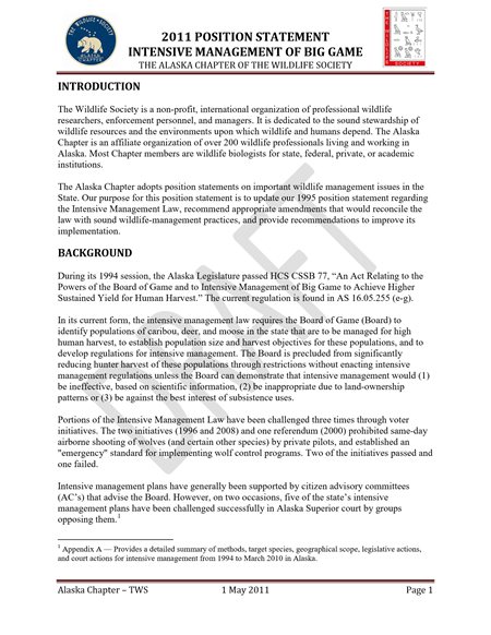 position statement document