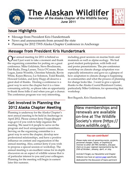 newsletter first page