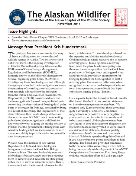 newsletter first page