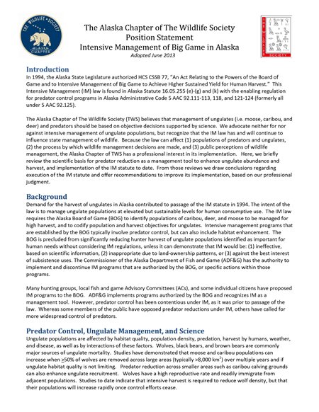 position statement document