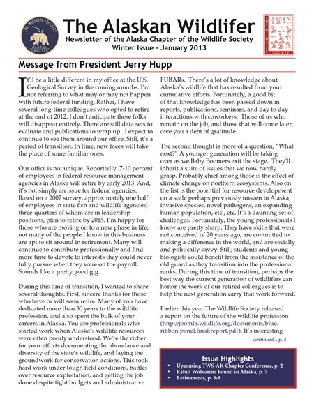 newsletter first page
