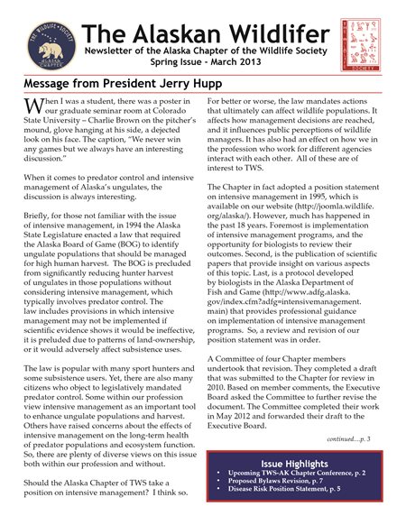 newsletter first page