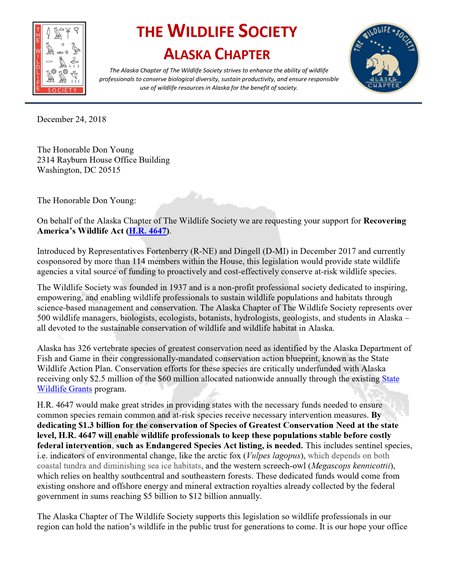 letter to a member of Congress