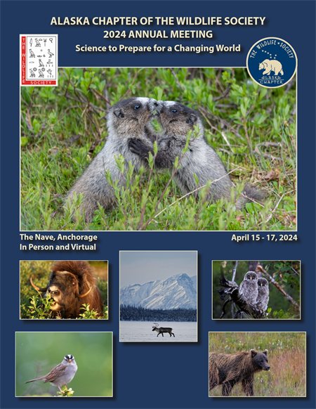 annual meeting program cover with Alaska wildlife photographs