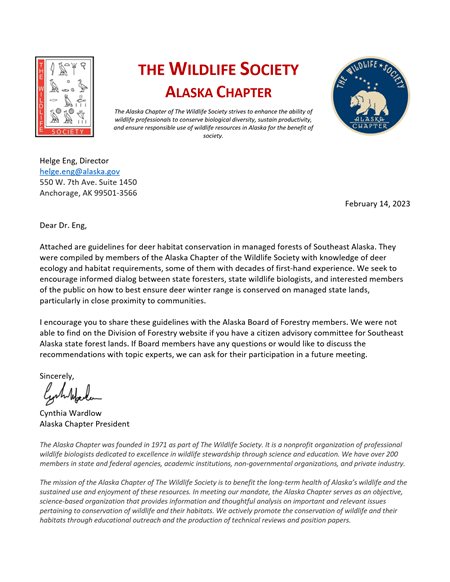 letter on chapter letterhead