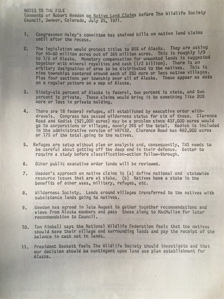 scanned typewritten notes to the file