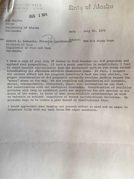 scanned State of Alaska memorandum