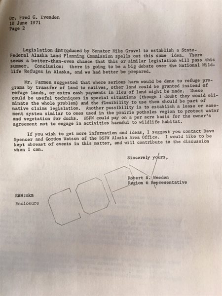 scanned typewritten letter page with signature