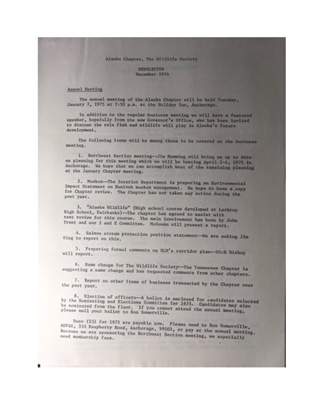 compiled scan of 1974 chapter newsletter