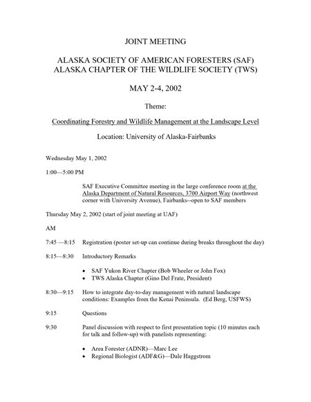 meeting program document