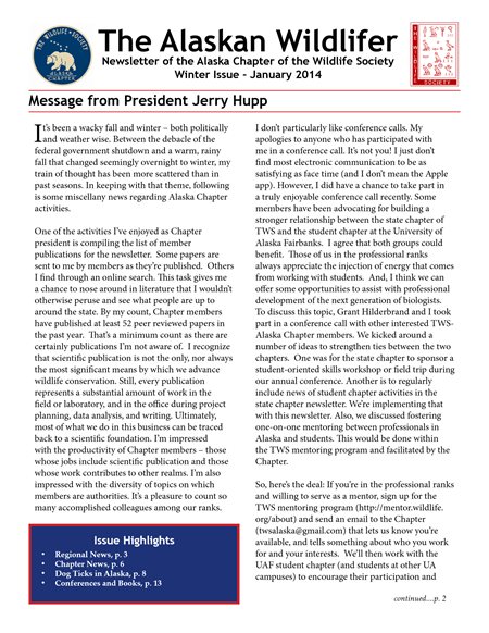 newsletter first page