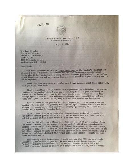 compiled scans of 1974 correspondence
